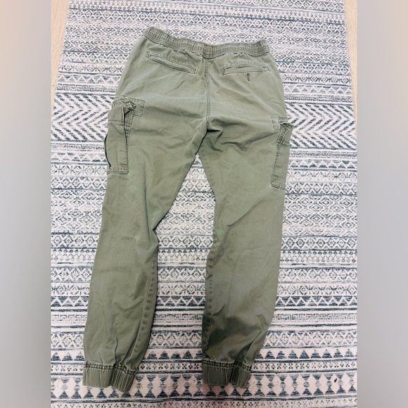 Aero Cargo Jogger Pants Women Size Small Green Minimalist Travel Elastic Wasit - Picture 6 of 9